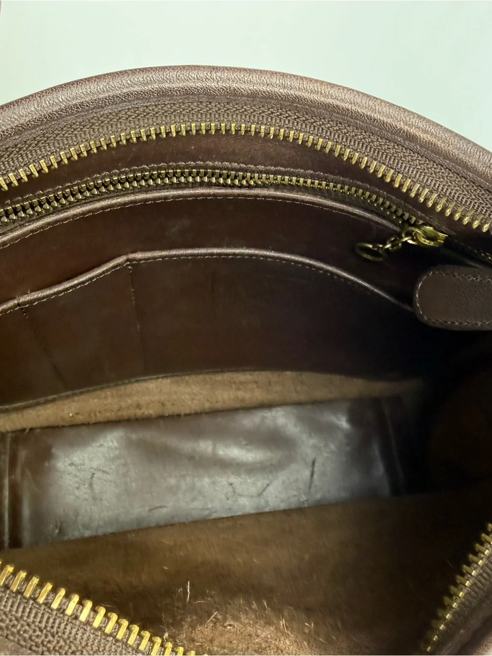 Vintage Coach Legacy Zip 9966 Mahogany Brown Leather Shoulder Bag USA